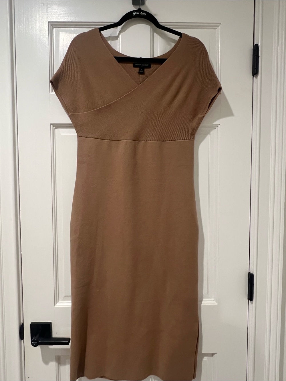 Banana Republic Tan Midi Sheath Dress